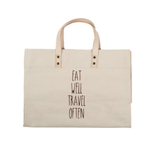 Load image into Gallery viewer, Eat Well Travel Often Canvas Tote
